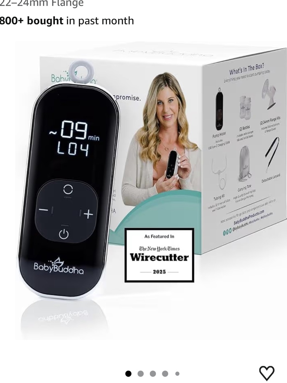BabyBuddha Wearable Electric Breastfeeding Pump - Black
